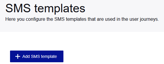 Add SMS template button