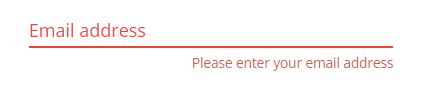 User journey example error messages