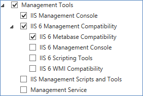 Selectig IIS roles IIS Role Services