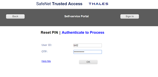 Reset PIN