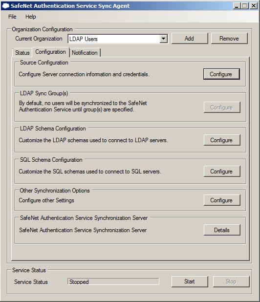 LDAP/AD Synchronization Agent Settings LDAP/AD Synchronization Agent