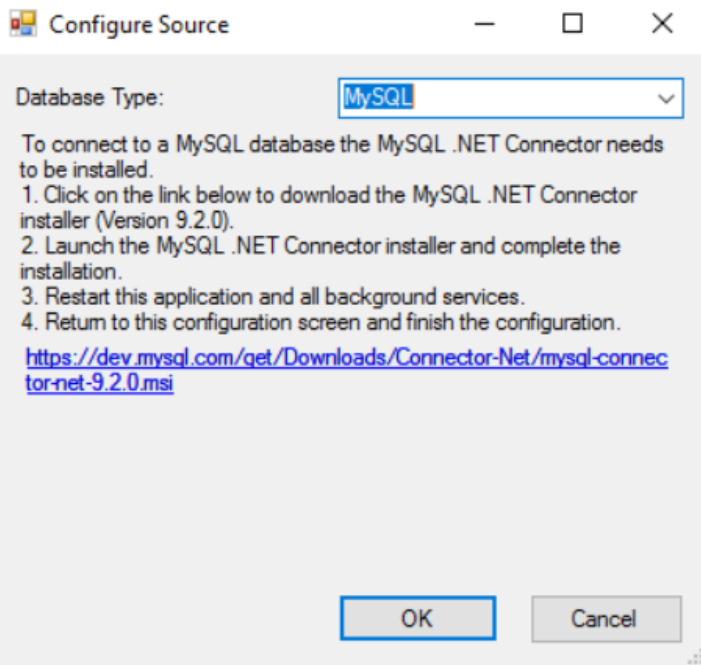 Configure Source Window