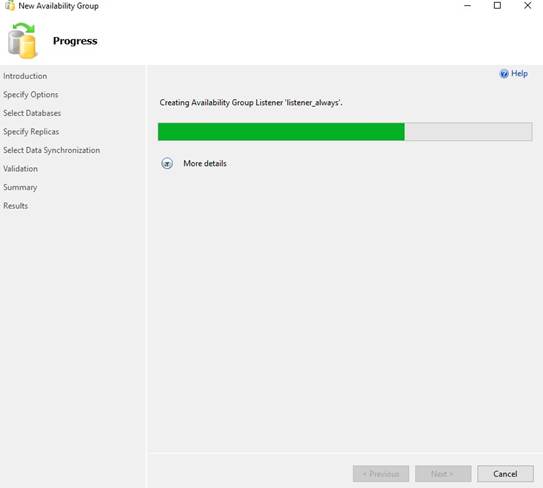 Checking progress Progress Screen