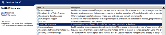 SAS PCE LDAP Integrator SAS PCE LDAP Integrator