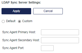 Communications > LDAP Sync Server Settings LDAP Sync Server Settings