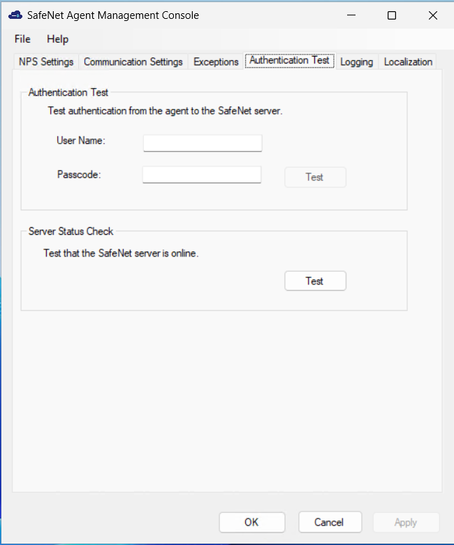 Authentication test