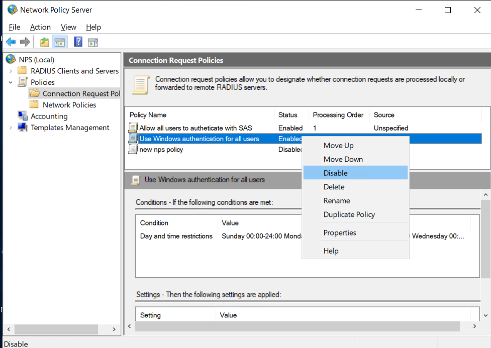 Use Windows authentication
