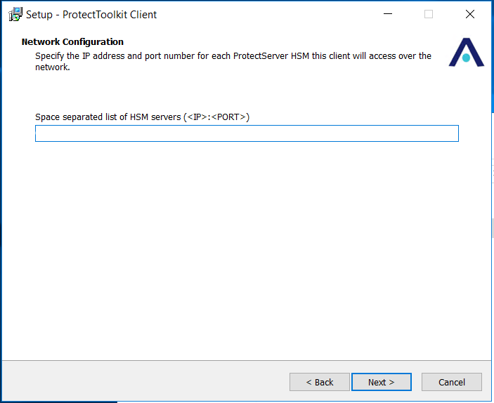 Enter HSM PCE IP Network Configuration