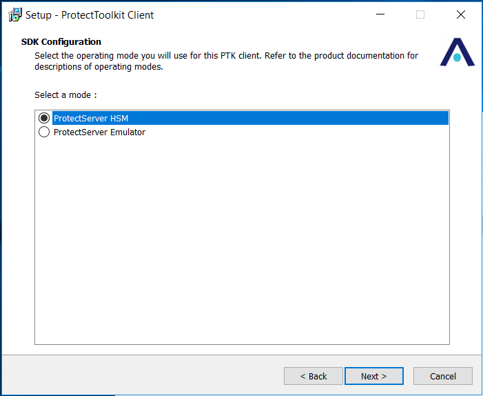 Select operating mode SDK Configuration