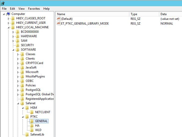 HA Slot Configuration Registry Window