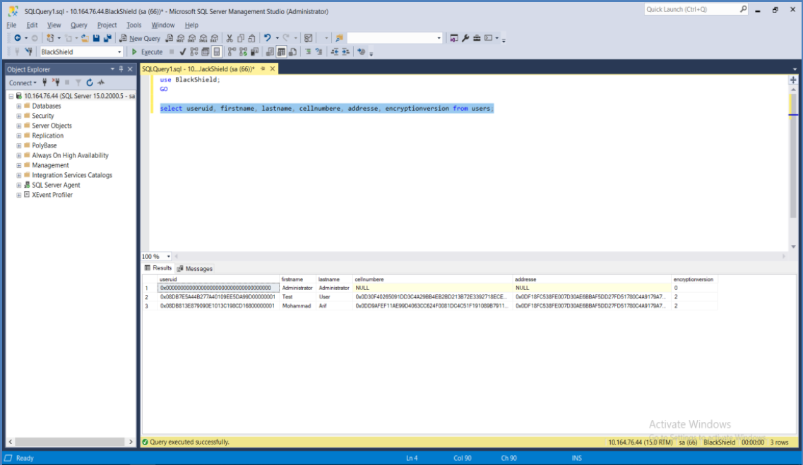 SQL shell