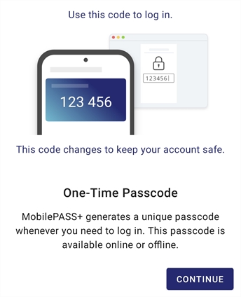 One-Time Passcode directions One-Time Passcode directions