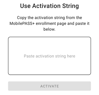 Use activation string
