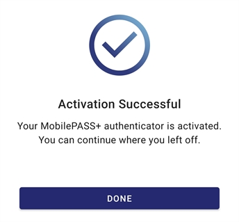 Activation success Activation success