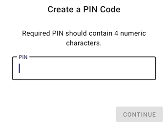 Create PIN code