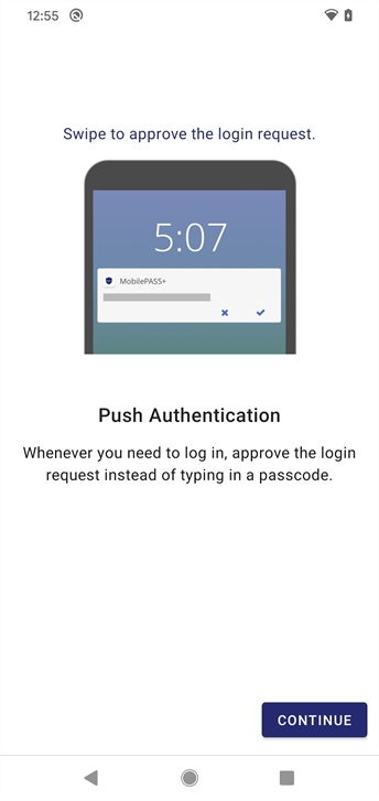 Push authentication directions Push authentication directions