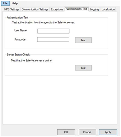 Authentication test