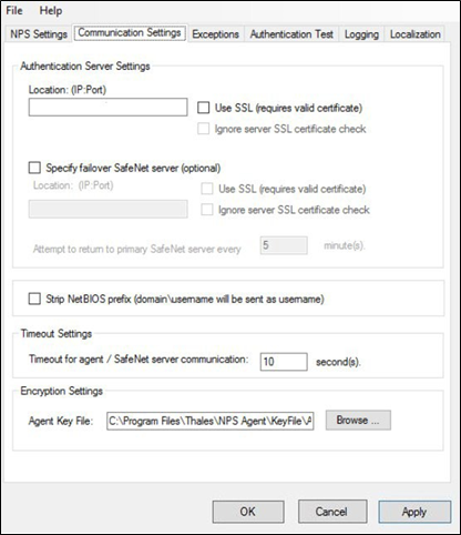Communication settings