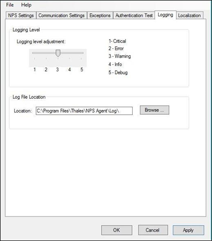 Logging settings