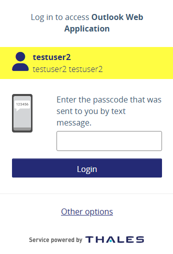 STA SMS Screen