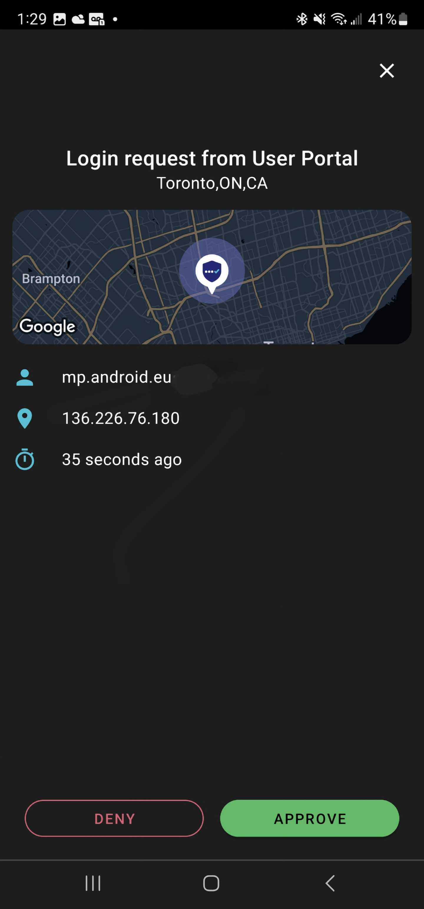 map and details in push notification