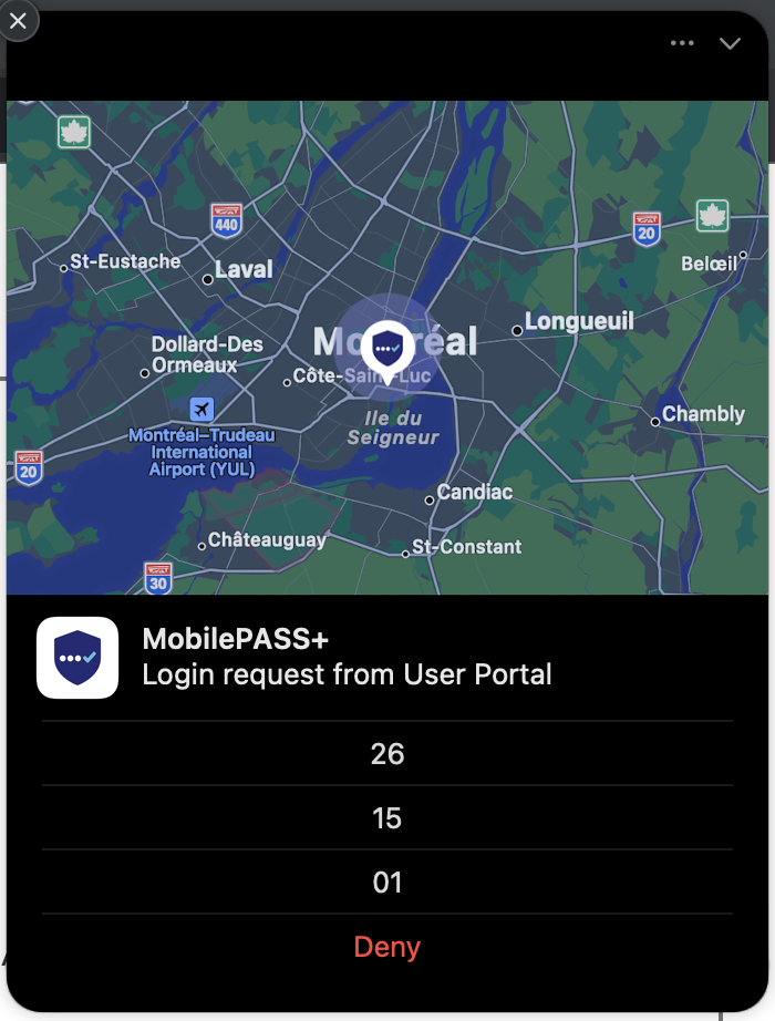 Map in push notification