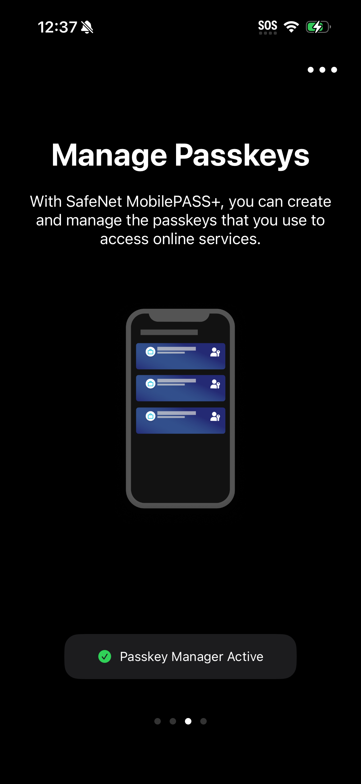 Passkey manager active