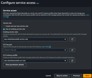 configure service access