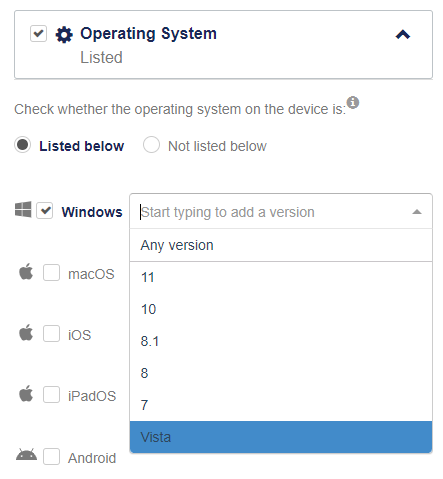 OS conditions